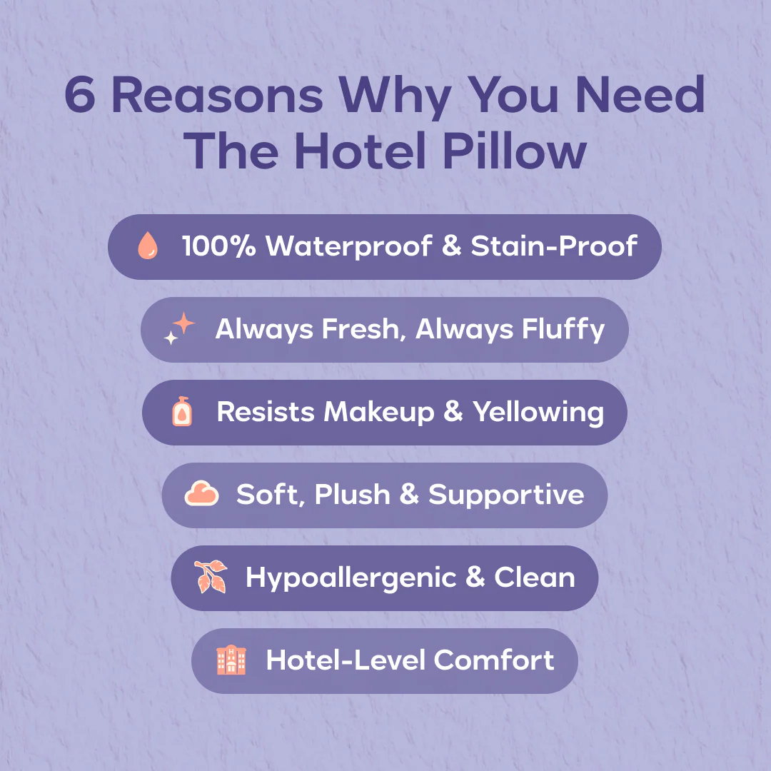 Waterproof & Stain-Resistant Hotel Pillow (2-Pack) - Image 5
